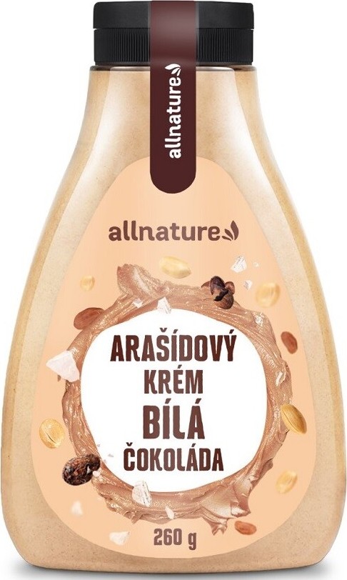 Allnature Arašídový krém bílá čokoláda 260g