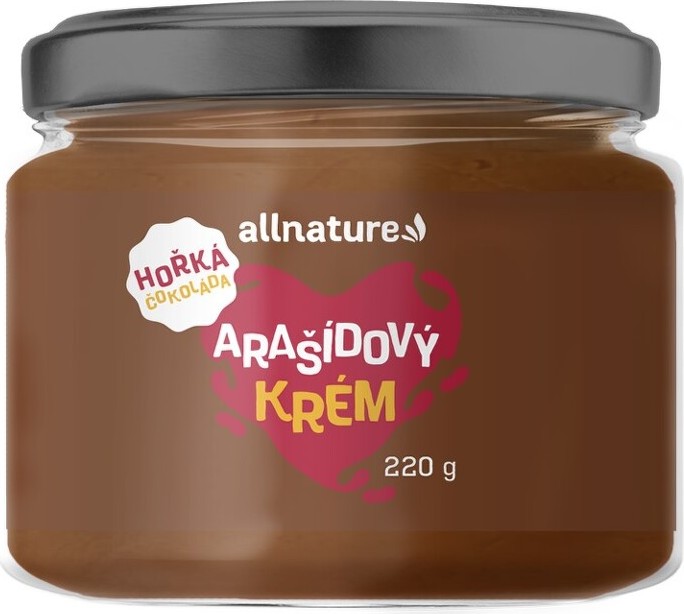 Allnature Arašídový krém hořká čokoláda 220g