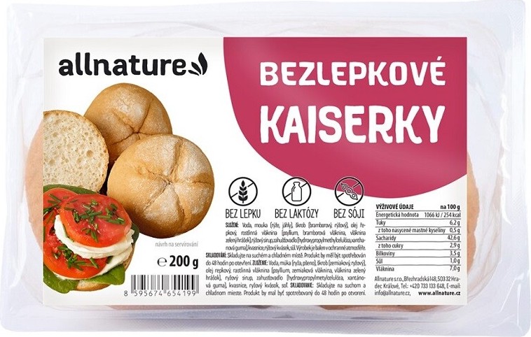 Allnature Bezlepkové kaiserky 200g