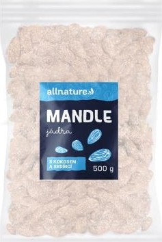 Allnature Mandle s kokosem a skořicí 500g