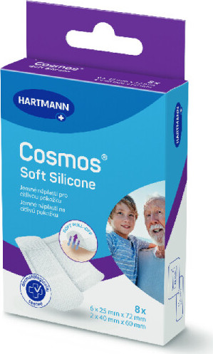 Cosmos Soft Silicone ultra jemná náplast 2 velikosti 8 ks