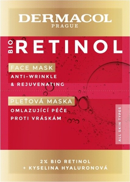 Dermacol Bio Retinol pleťová maska 2x8ml