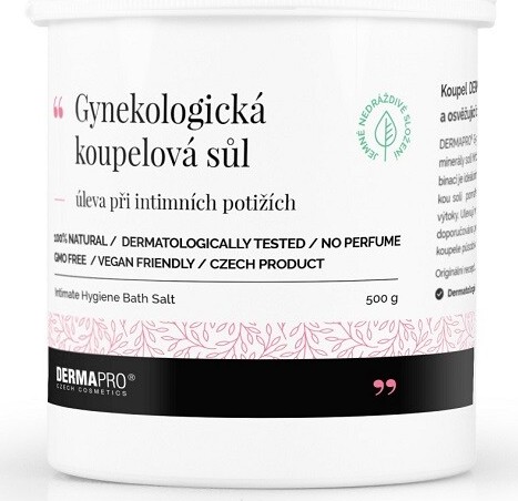 DERMAPRO Gynekologická koupelová sůl 500g