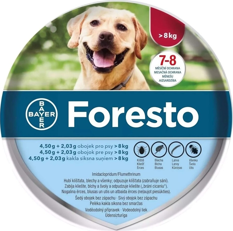 Foresto 4.50g+2.03g obojek psy nad 8kg 70cm