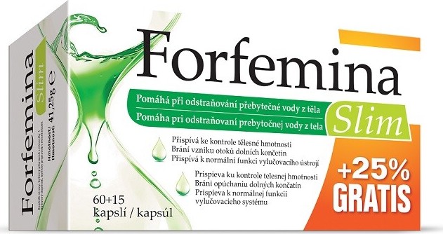 Forfemina Slim odvodnění těla 25% GRATIS 75 kapslí