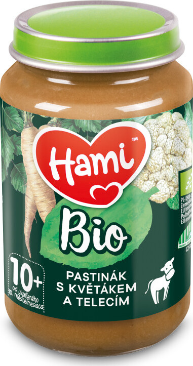 Hami BIO Pastinák s květákem a telecím 10+ 190g