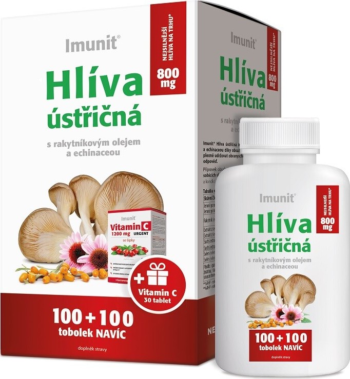 Hlíva 800mg rakytník a echinacea Imunit 100+100tob+vitamin C 30tbl