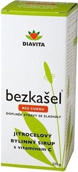 Jitrocel bylinný sirup bez cukru DIAVITA 225g