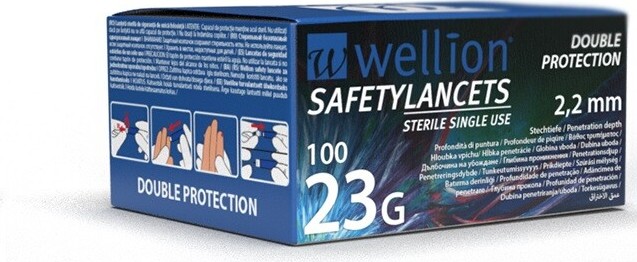 LANCETY WELLION SAFETY LANCETS 23G jednorázové bezpečnostní lancety 23G