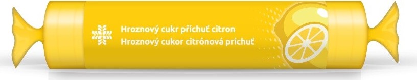 LIVSANE Bonbóny Hroznový cukr rolka citron 44g