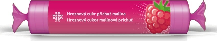 LIVSANE Bonbóny Hroznový cukr rolka malina 44g