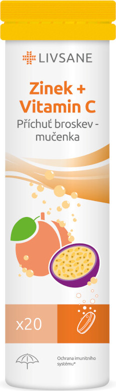 LIVSANE Šumivé tablety CZ Zinek + Vitamin C 20ks