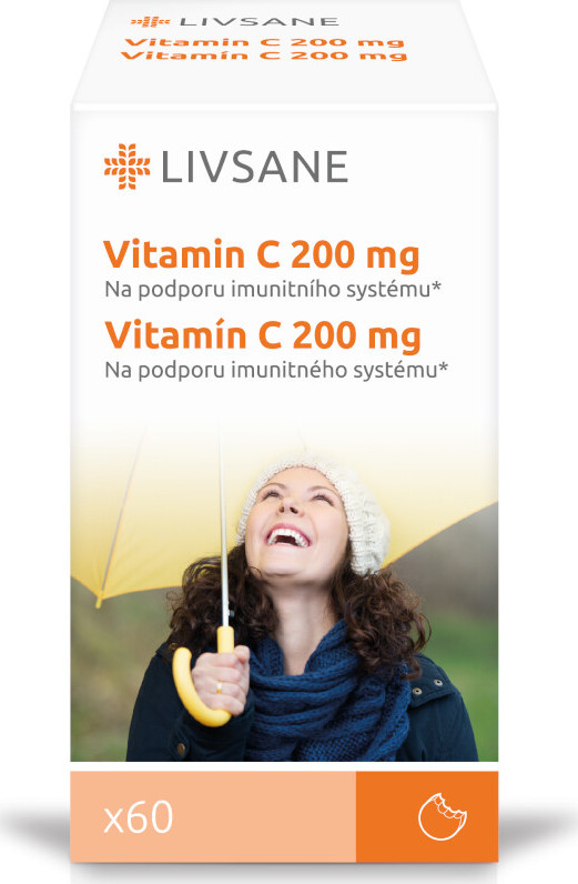 LIVSANE Vitamin C 200mg CZ tablety 60ks