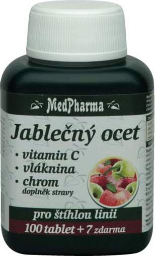 MedPharma Jablečný ocet+vlák.+vit.C+chrom tbl.107