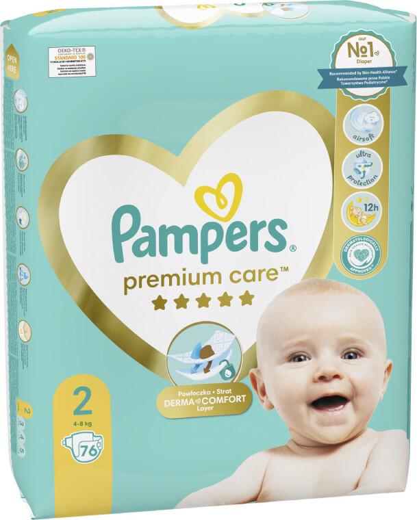 Pampers Premium Care plenky velikost 2 76ks