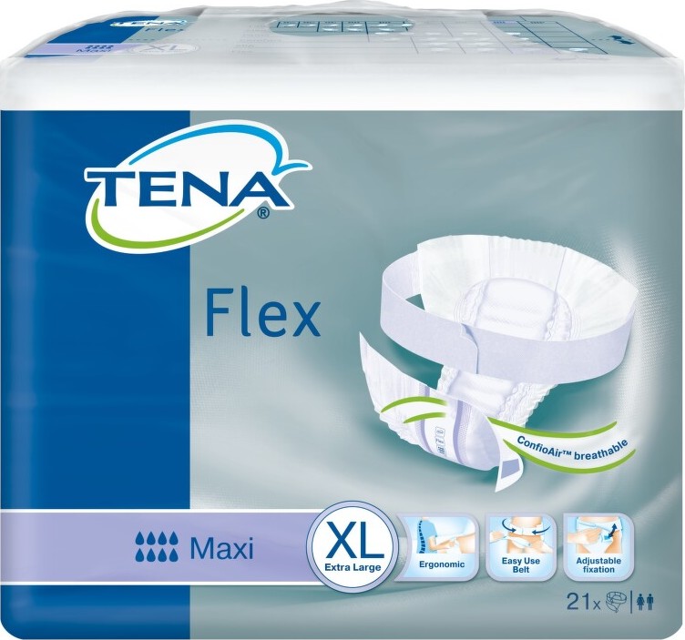 TENA Flex Maxi XL - Inkontinenční kalhotky s páskem na suchý zip (21ks)