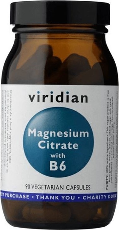 Viridian Magnesium Citrate with Vitamin B6 cps.90