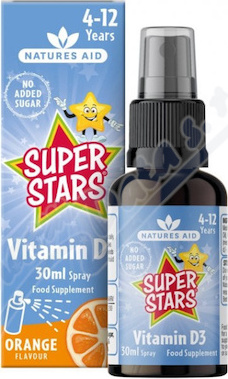 Vitamin D3 ve spreji  4-12 let pomer. 30ml