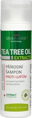 VIVAPHARM Tea Tree Oil přírodní šampon lupy 200ml