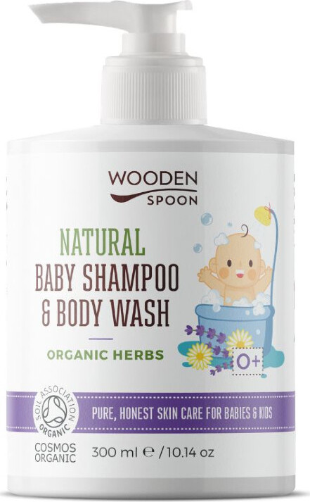 WoodenSpoon Dětský sprchový gel a šampon 2v1 s bylinkami 300ml