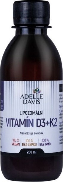 Adelle Davis Lipozomální vitamín D3+K2 200ml