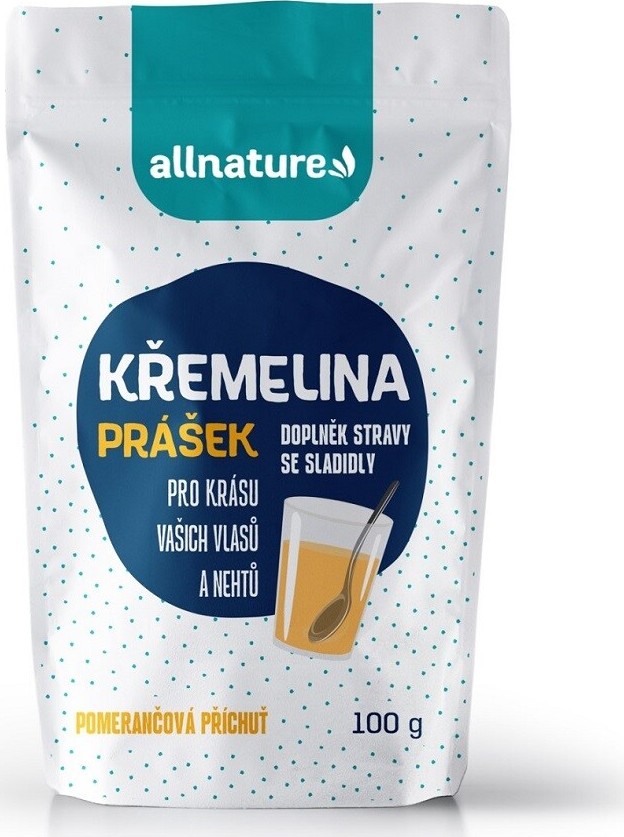 Allnature Křemelina příchuť pomeranč 100g