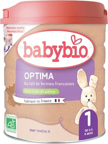 BABYBIO Optima 1 počáteční kojenecké bio mléko s probiotiky a prebiotiky 800 g