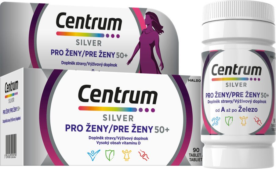 Centrum Silver multivitamín pro ženy 50+ 90 tablet