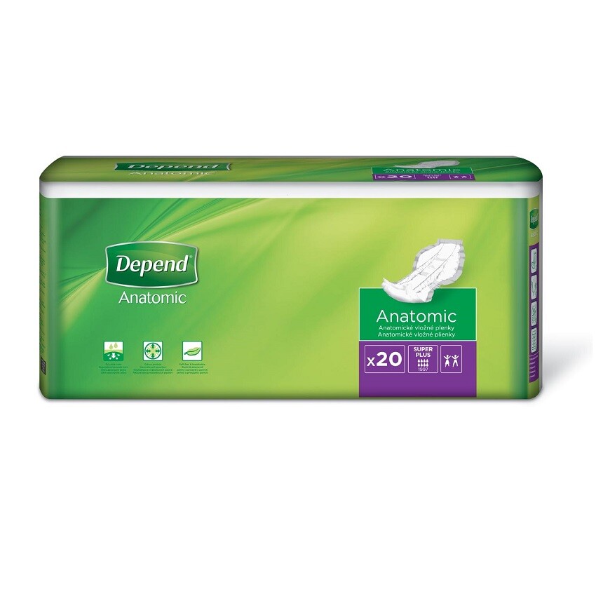 Depend Super Plus inkontinenční vložné pleny 20 ks