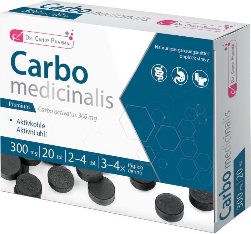 Dr.Candy Pharma Carbo medicinalis tbl.20x300mg