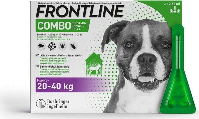 Frontline Combo Spot on Dog 20-40kg pipet.3x2.68ml