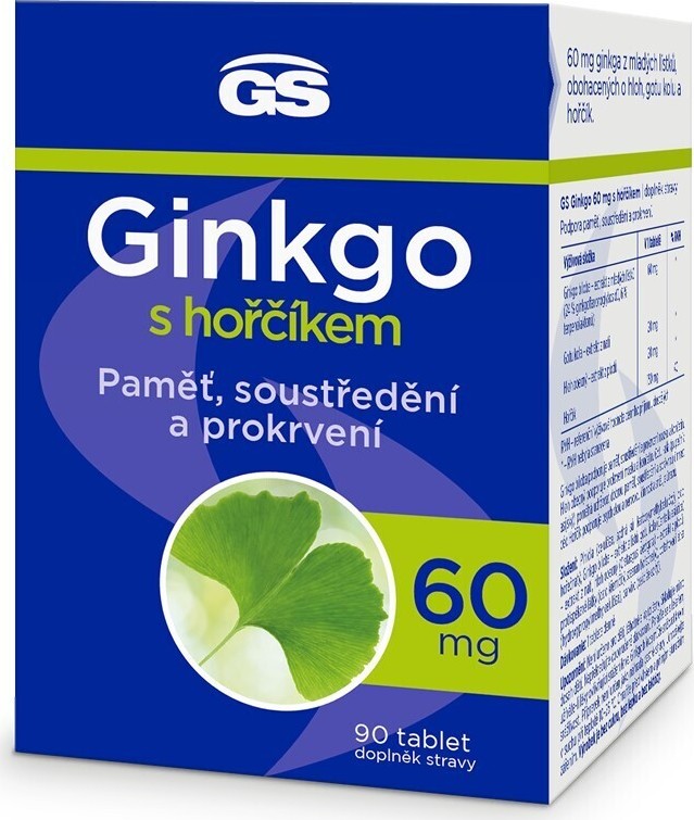 GS Ginkgo 60mg s hořčíkem tbl.90 - balení 2 ks