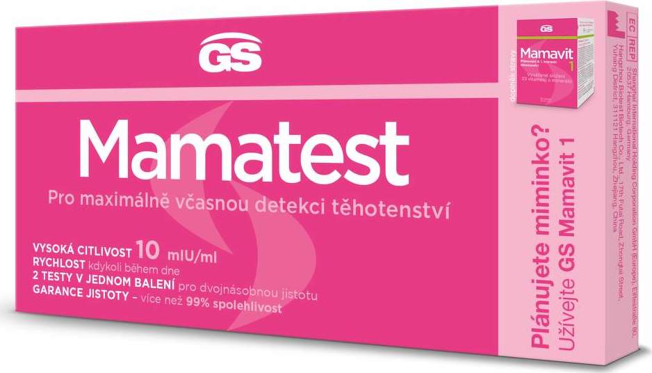 GS Mamatest Těhotenský test 2ks