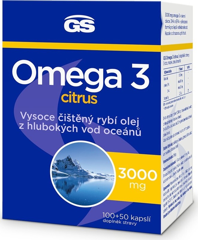 GS Omega 3 Citrus cps.100+50 - balení 2 ks