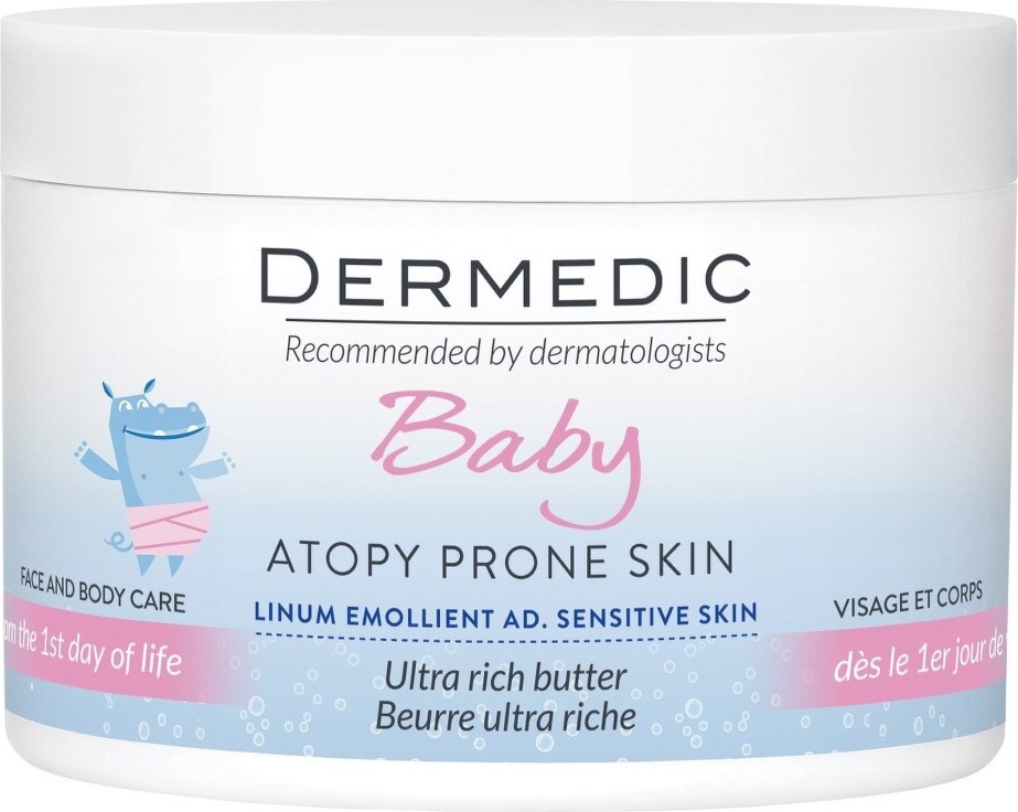 Linum Emolient Baby Intenzivní výživné tělové máslo 225g