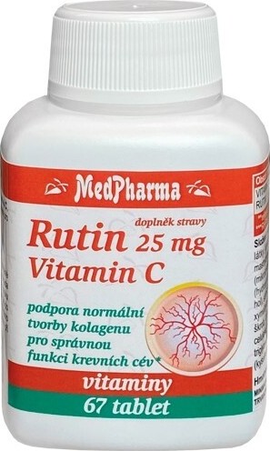 MedPharma Rutin 25mg a vitamin C tbl.67