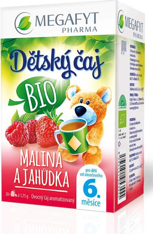 Megafyt Dětský čaj Malina a jahůdka BIO 20x1.75g