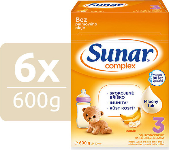 Sunar Complex 3 banán 600g - balení 6 ks