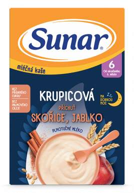 Sunar Ml.krup.kaše Skořice/jablko dobrou noc 210g