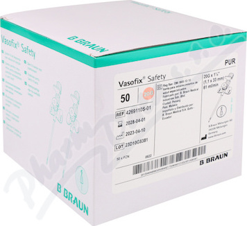 Vasofix Safety 20G 1.1x33mm růžová 50ks