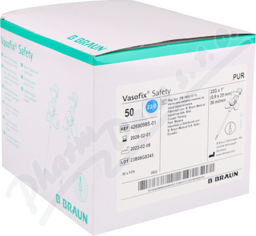 Vasofix Safety 22G 0.9x25mm modrá 50ks