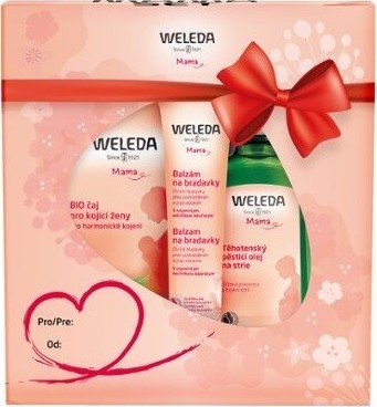 Weleda Mama set olej 100 ml + balzám 25 g + čaj 40 g dárková sada