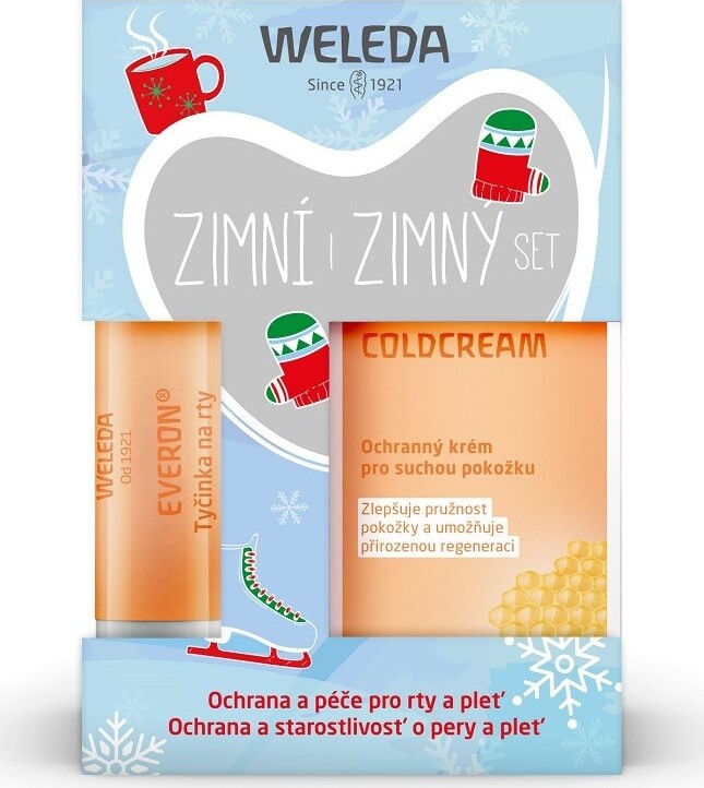 Weleda výživný krém Coldcream 30 ml + Tyčinka na rty Everon 4