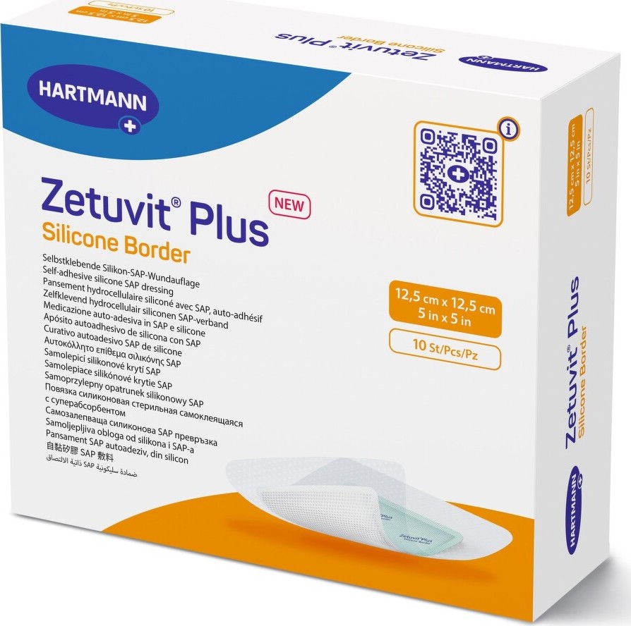 ZETUVIT PLUS SILICONE BORDER 12