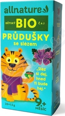 Allnature Dětský čaj Průdušky se slézem BIO 20x1.5g 9M+