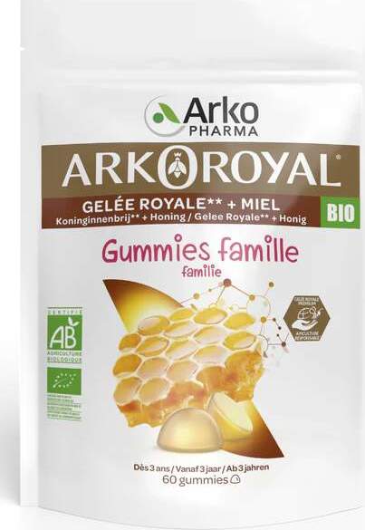 Arkopharma ARKOROYAL Gelée royale + Miel gummies BIO 60ks
