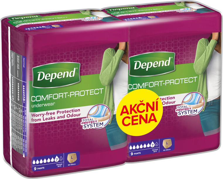 Depend Normal inkont.kalh.ženy Duopack L 2x9ks