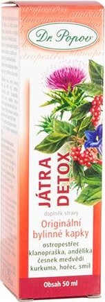 Dr.Popov Kapky bylinné Játra detox 50ml