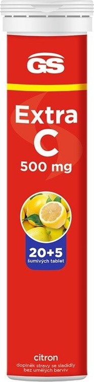 GS Extra C 500 šumivý citron tbl.20+5