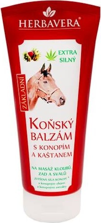 Koňský balzám konopí-kašt-kostival HERBAVERA 200ml